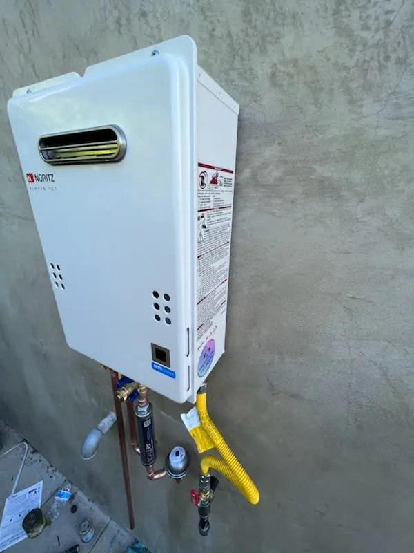 Tankless water heater installation for Toluca Terrace homes